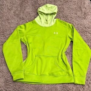 Under Armour Women Green Colorblock Hoodie